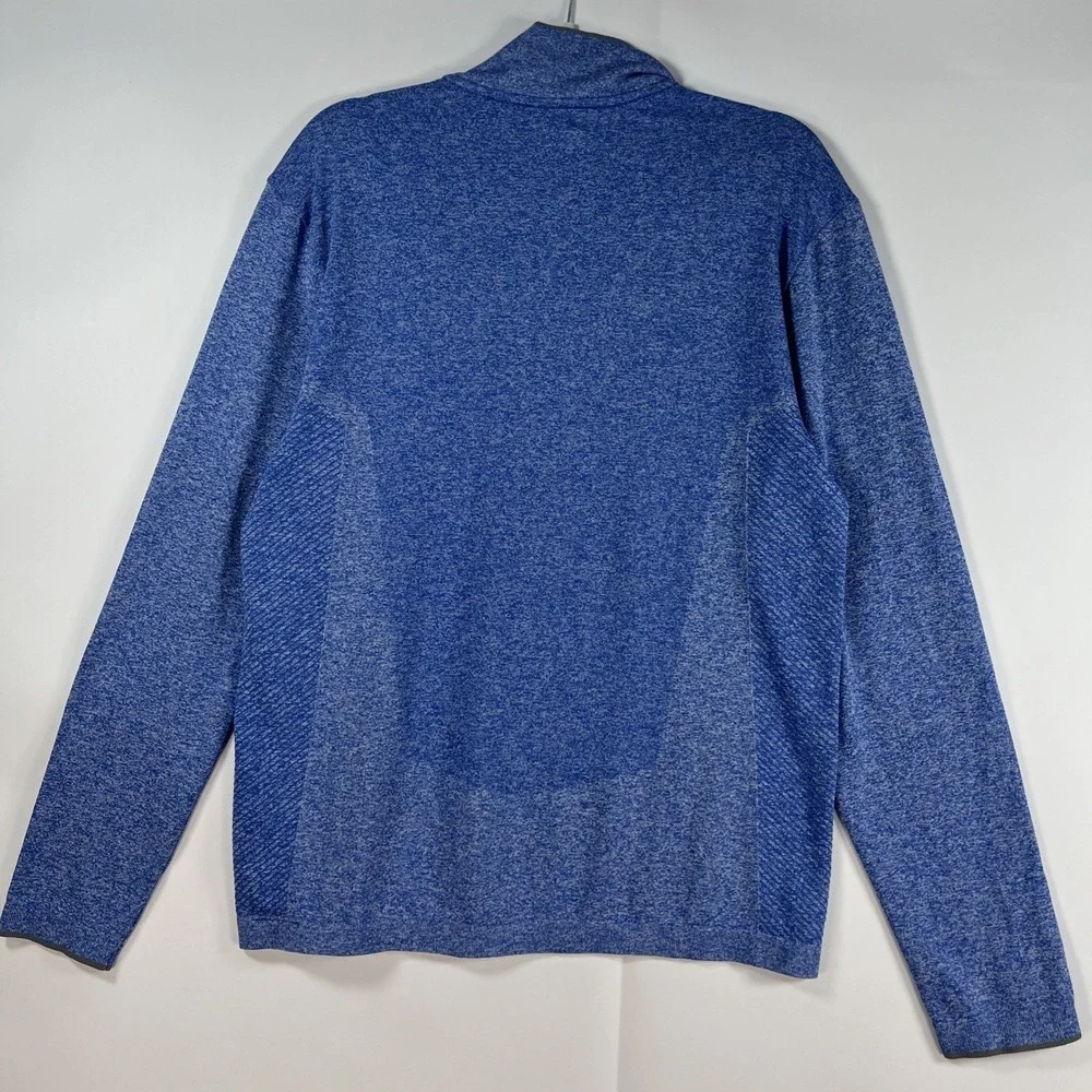 Nike Golf Pullover Mens Large Blue Dri-FIT Quarter Zip Golf Shirt